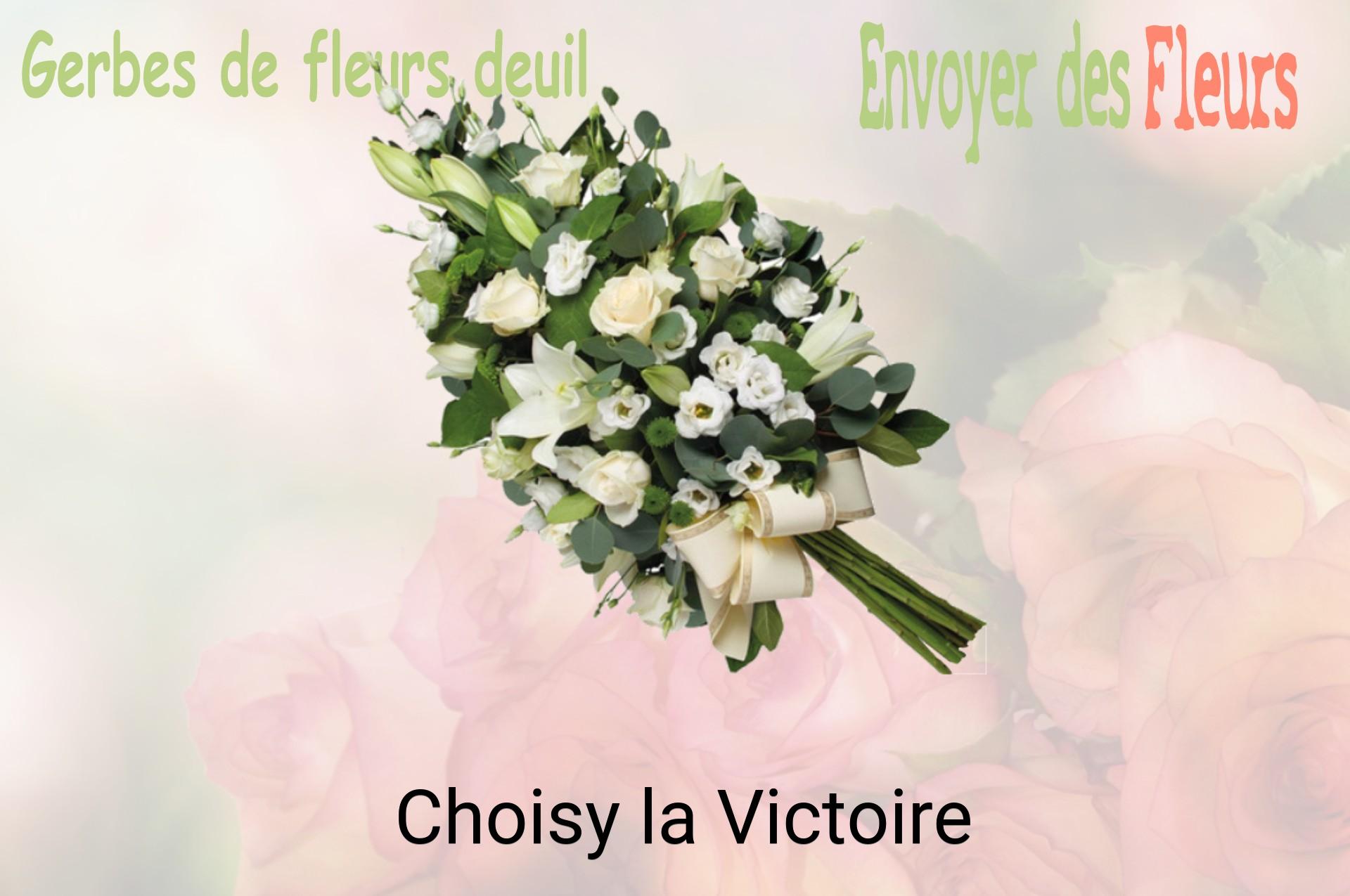 Gerbe de fleurs de deuil livrée à Choisy-la-Victoire